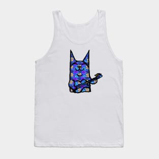 Rockstar Cat pop Art by LowEndGraphics Tank Top